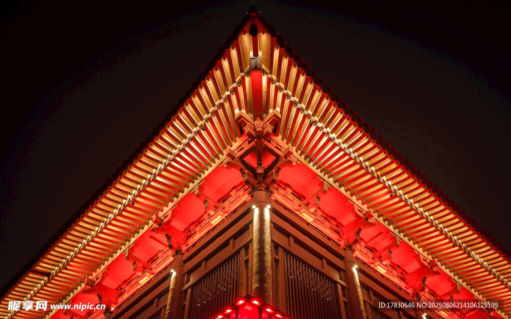 西安大唐芙蓉园古建筑一角