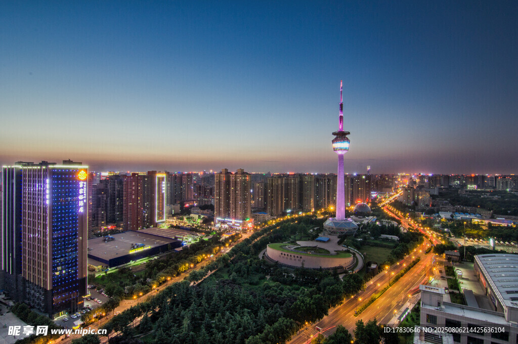 陕西省电视塔夜景
