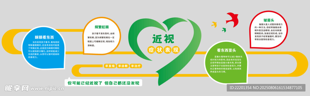 卡通眼科幼儿园学校文化墙