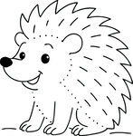 可爱小刺猬简笔画