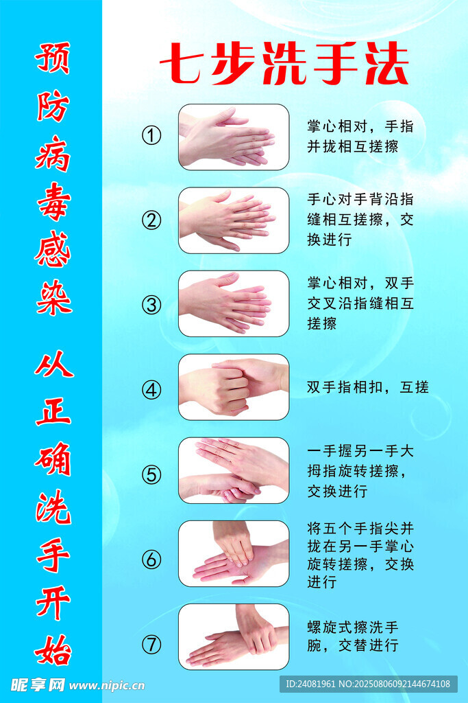 七步洗手法