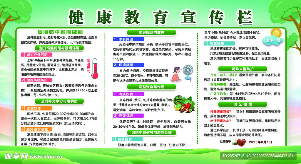 健康教育宣传栏展示