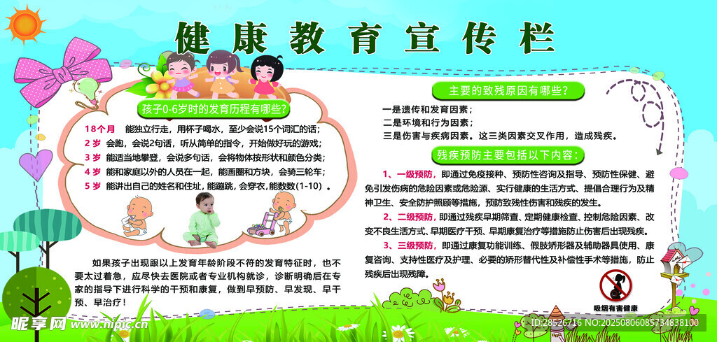 健康教育宣传栏海报