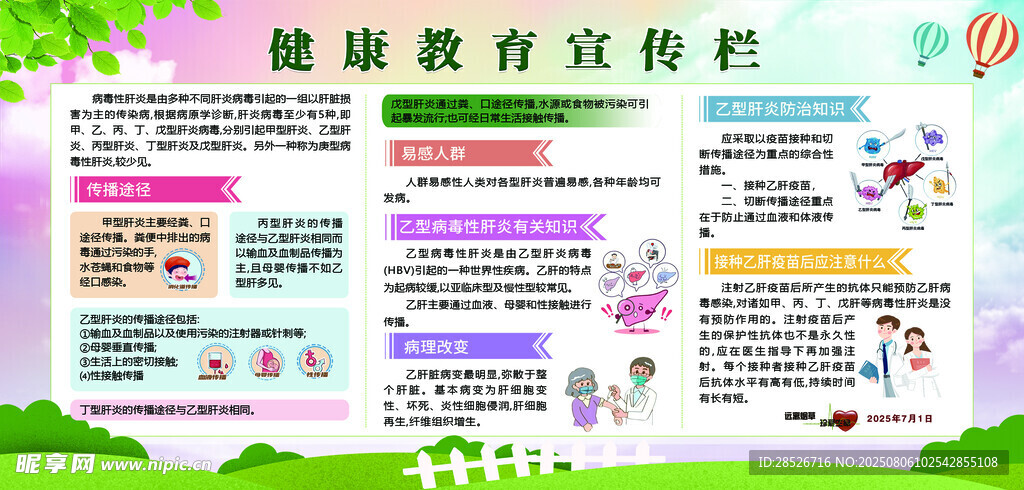 健康教育宣传栏展示