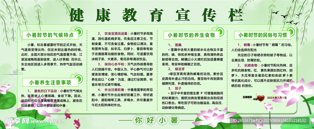 健康教育宣传栏展示