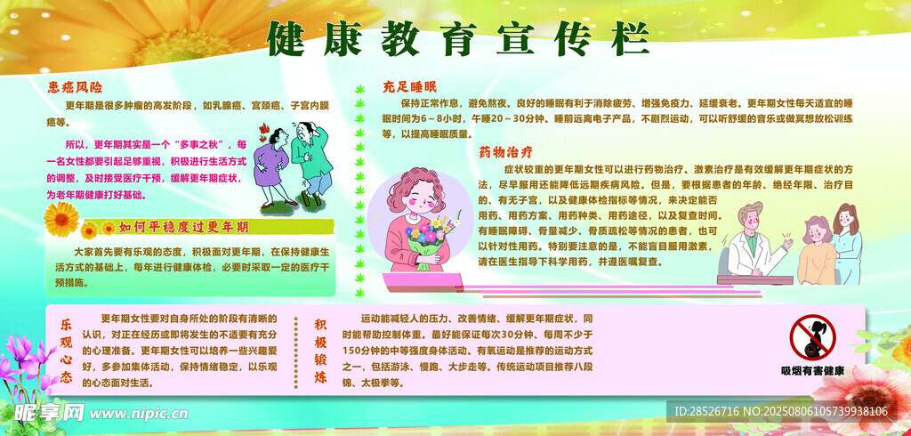 健康教育宣传栏展示