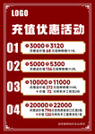 充值优惠活动价目表