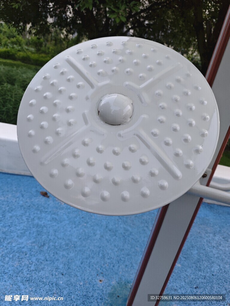 白色半球形物体特写