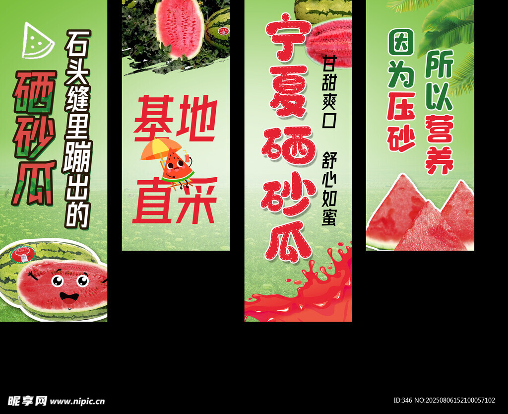 宁夏硒砂瓜宣传竖版海报