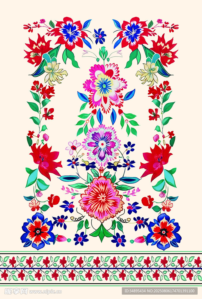 定位花  手绘花