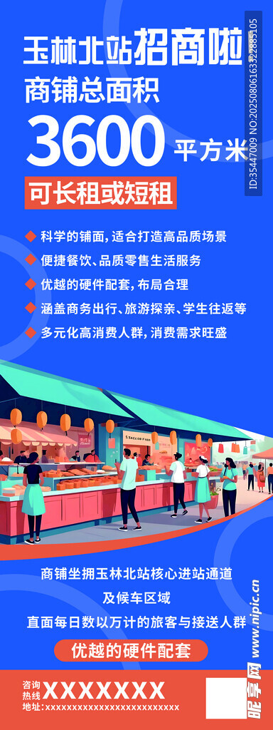 商业出租宣传展架