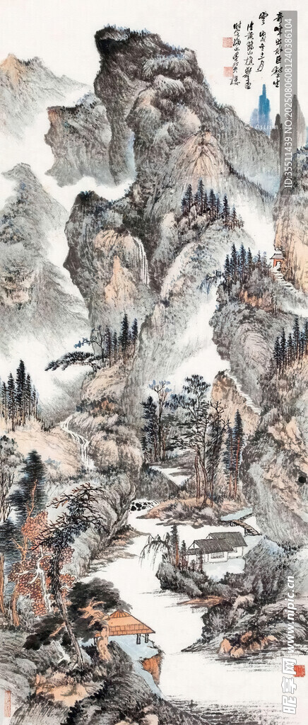 水墨山水国画景观