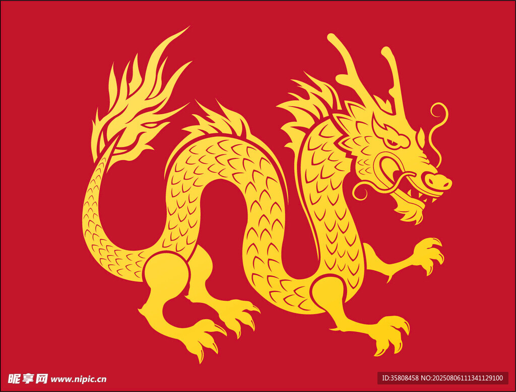 金色祥龙图案