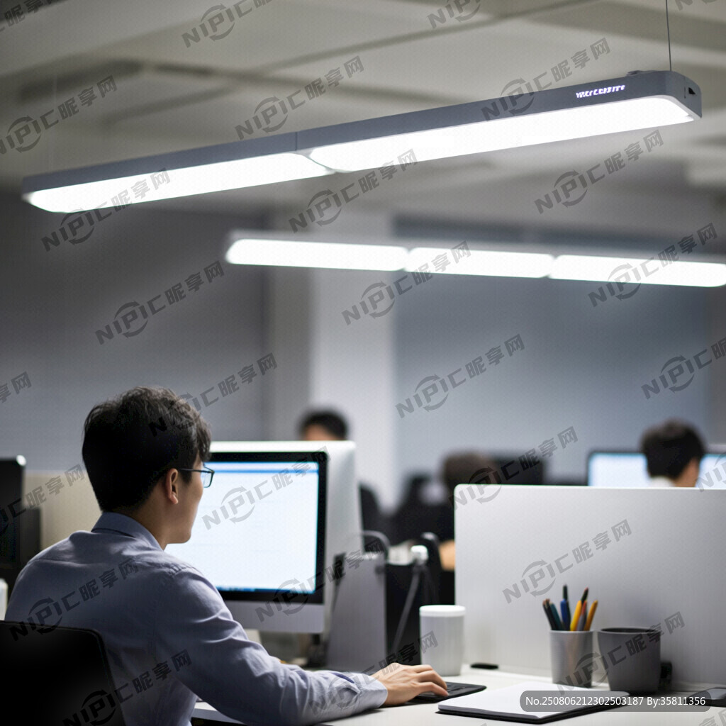 帮我生成一张使用冷光灯的场景图