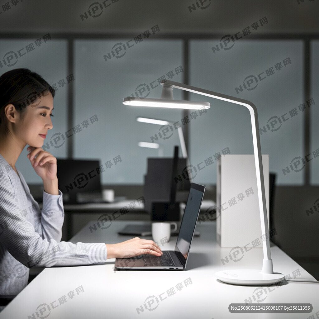 帮我生成一张使用冷光灯的场景图