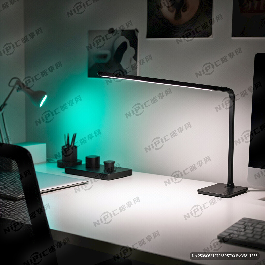 帮我生成一张使用冷光灯的场景图