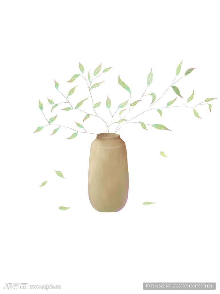 水墨盆栽