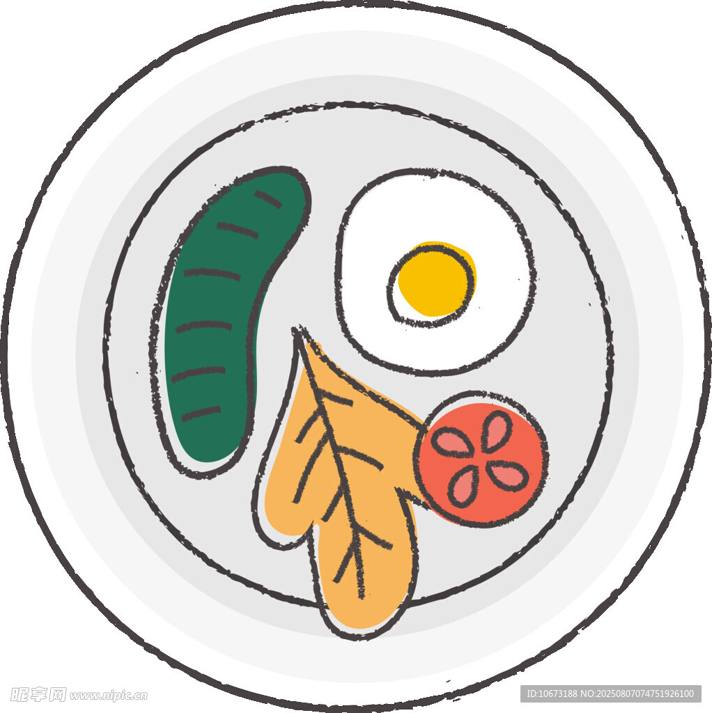 简约风早餐插画