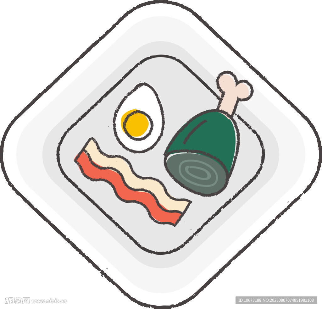 早餐美食插画