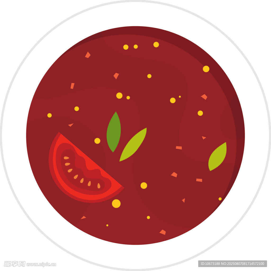番茄汤插画