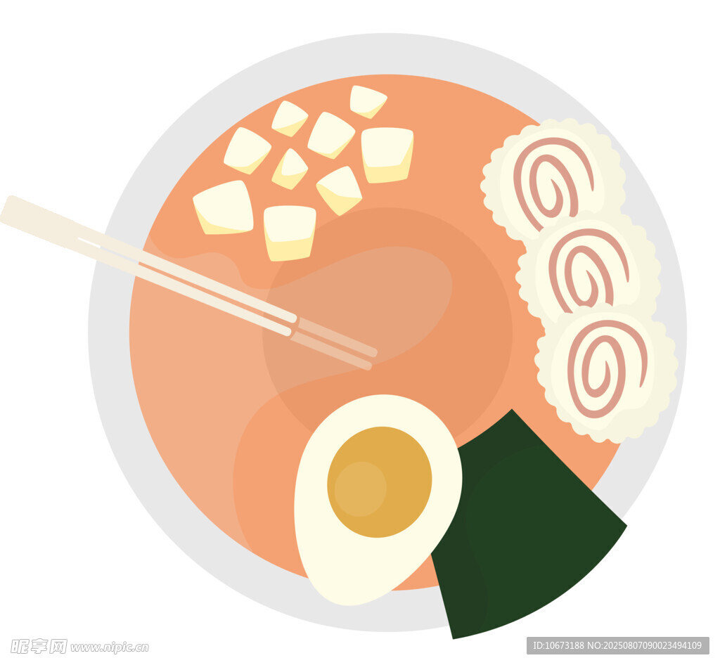 日式美味拉面插画