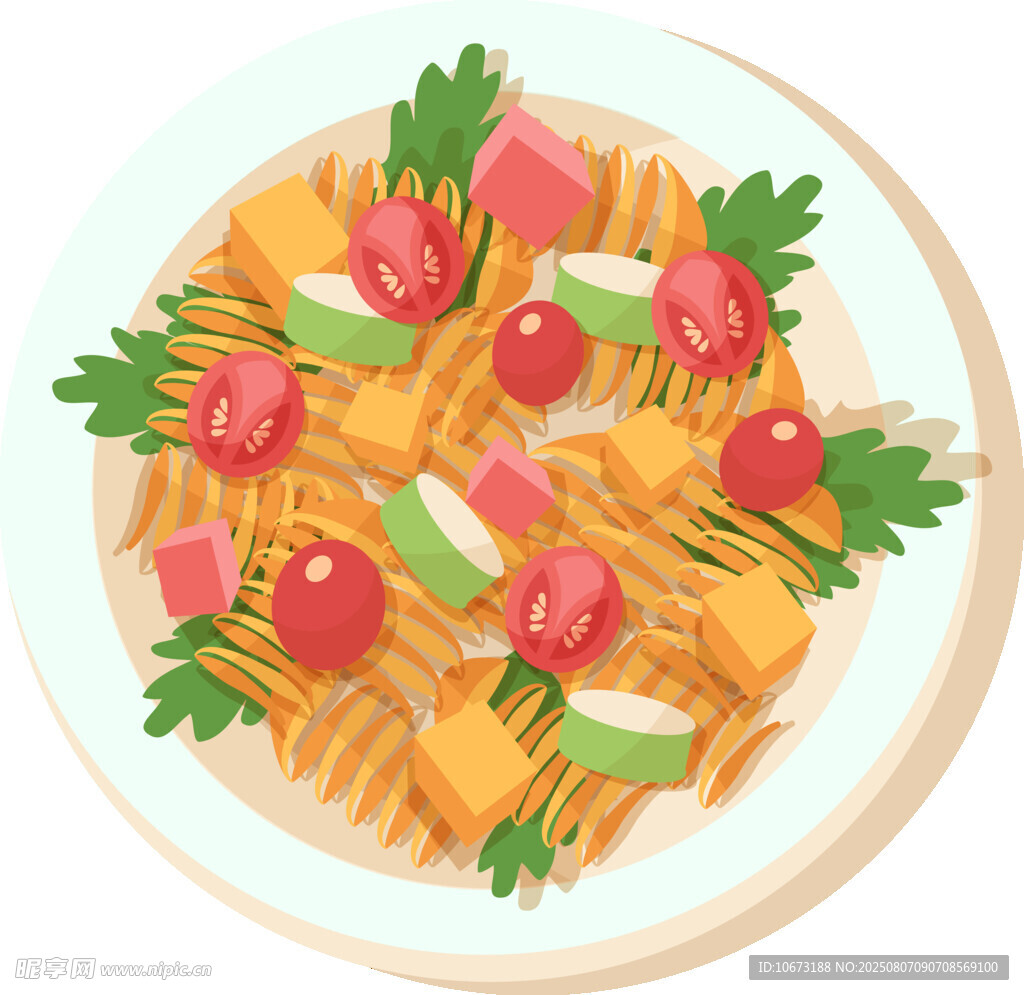 美味意面配多彩食材