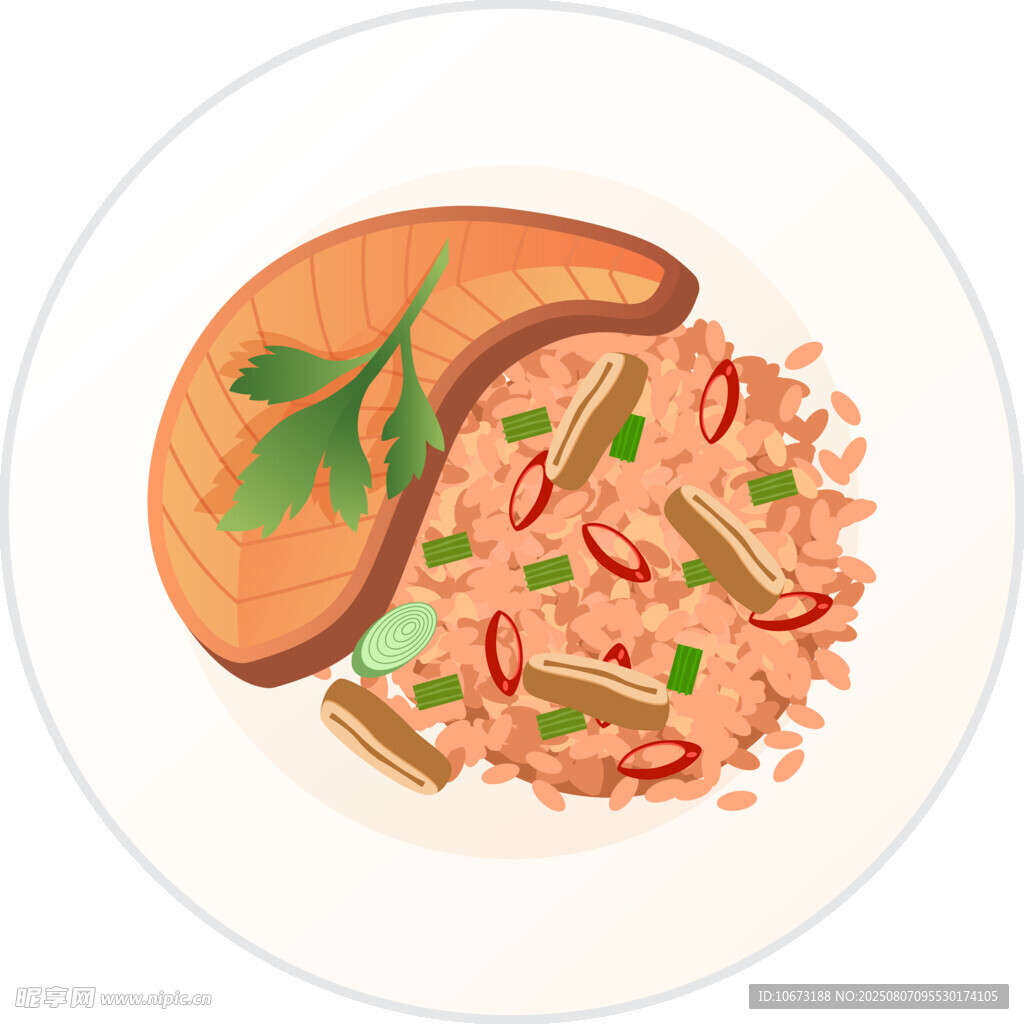香煎牛排配美味炒饭