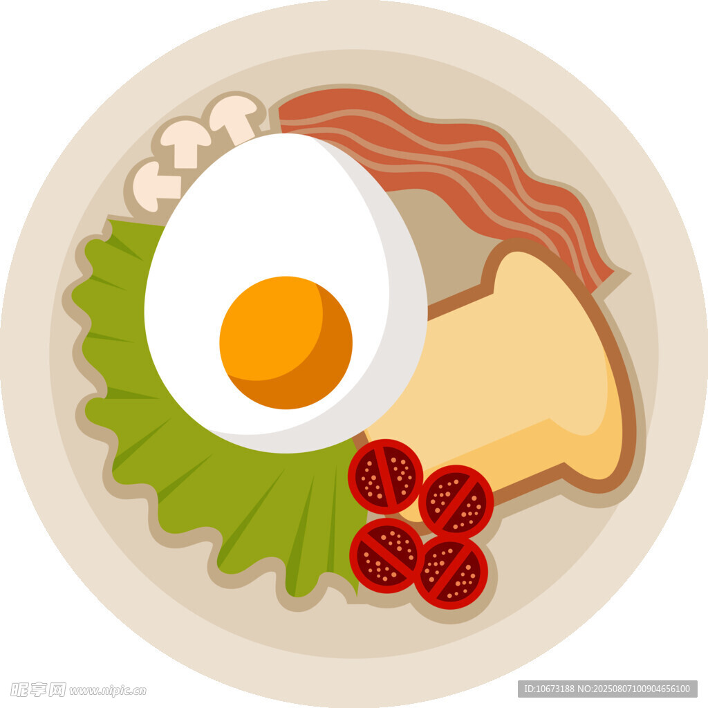 美味早餐拼盘