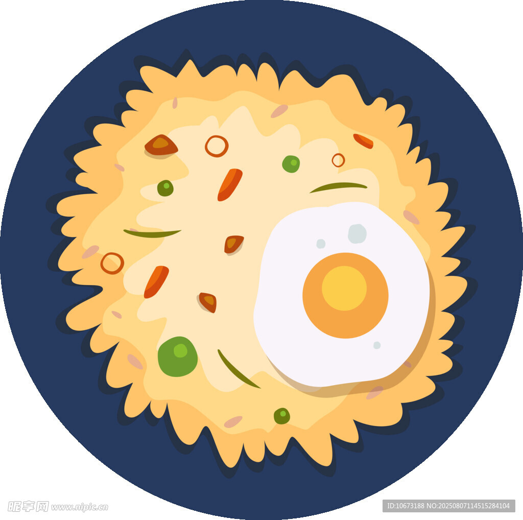 美味蛋炒饭插画