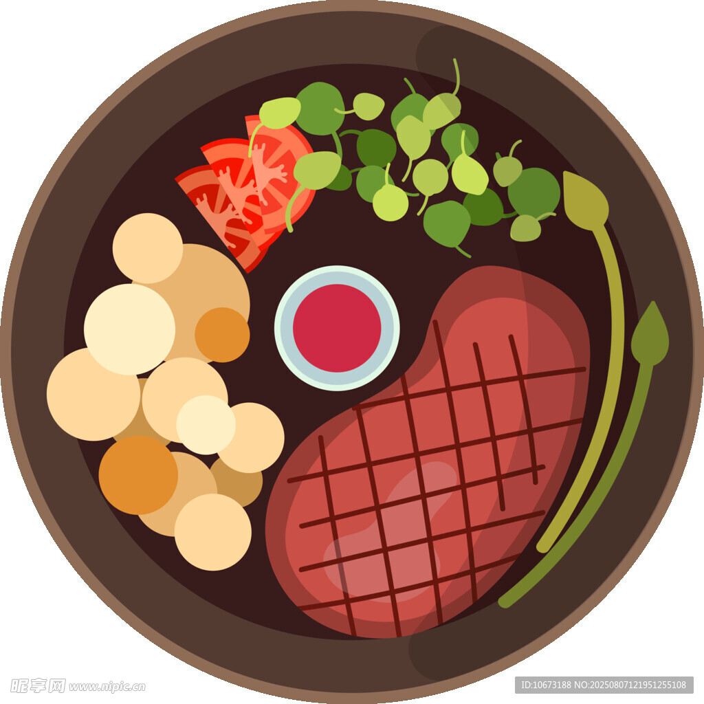 美味牛排套餐摆盘展示