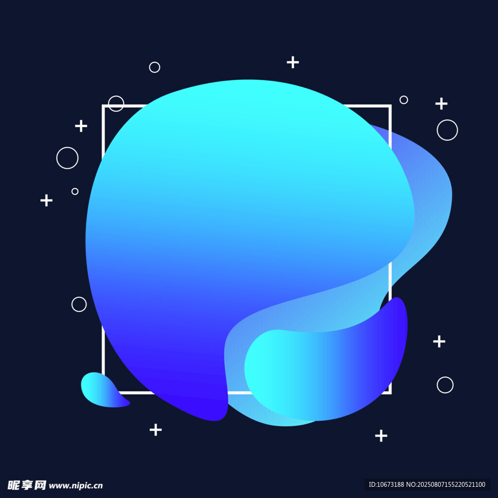 渐变流体几何图形元素
