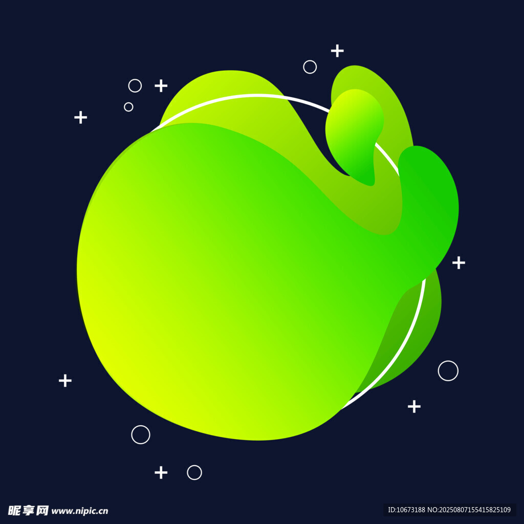 绿色流体星球奇幻画面