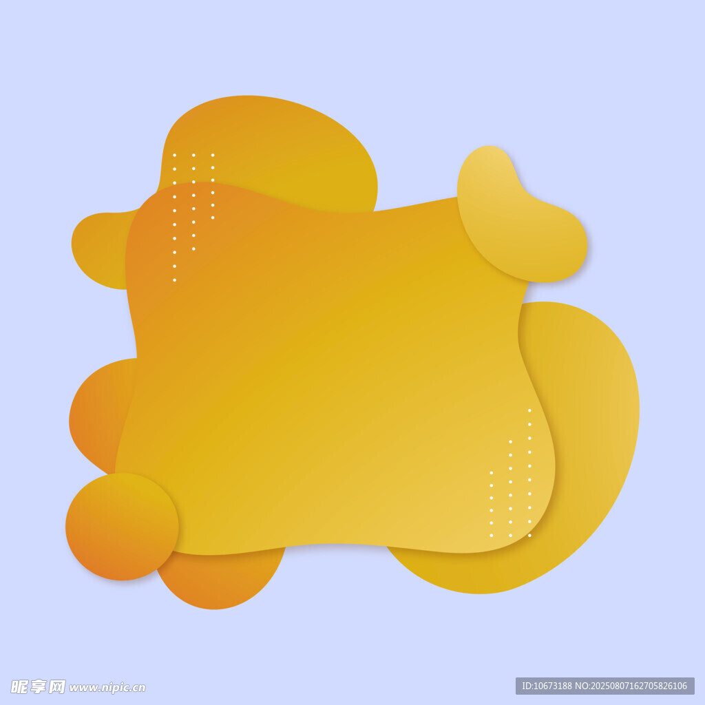 黄色流体形状抽象背景图