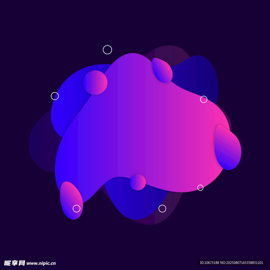 梦幻渐变流体抽象图形
