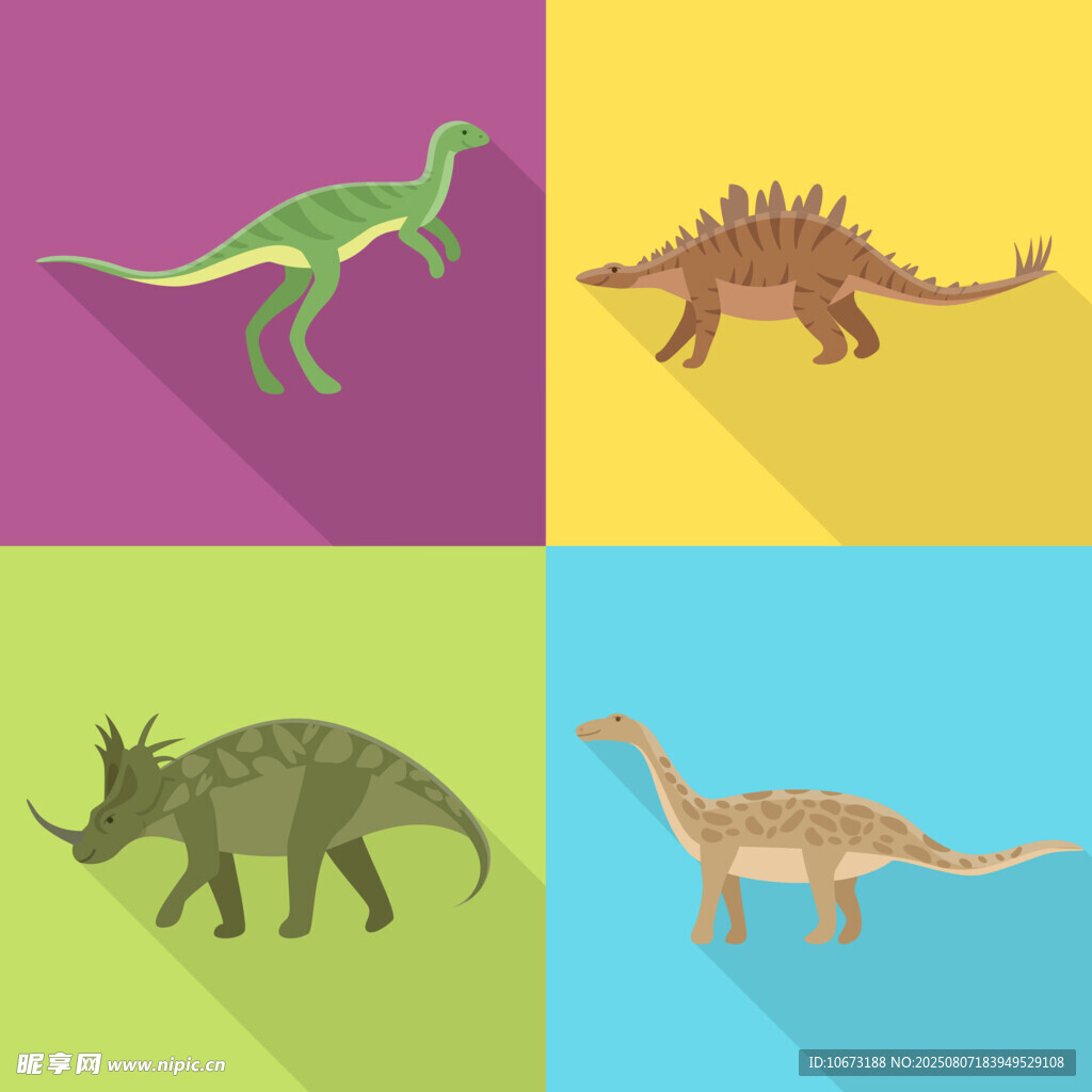 多彩恐龙插画集合