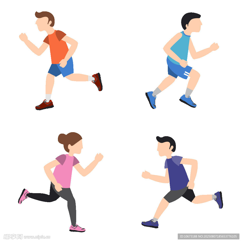 跑步人物插画