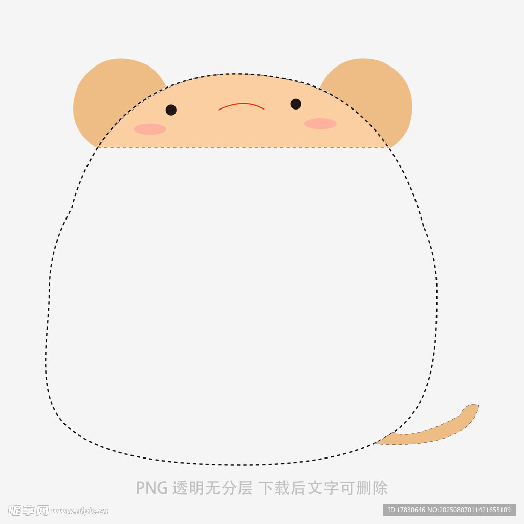 可爱仓鼠卡通形象插画
