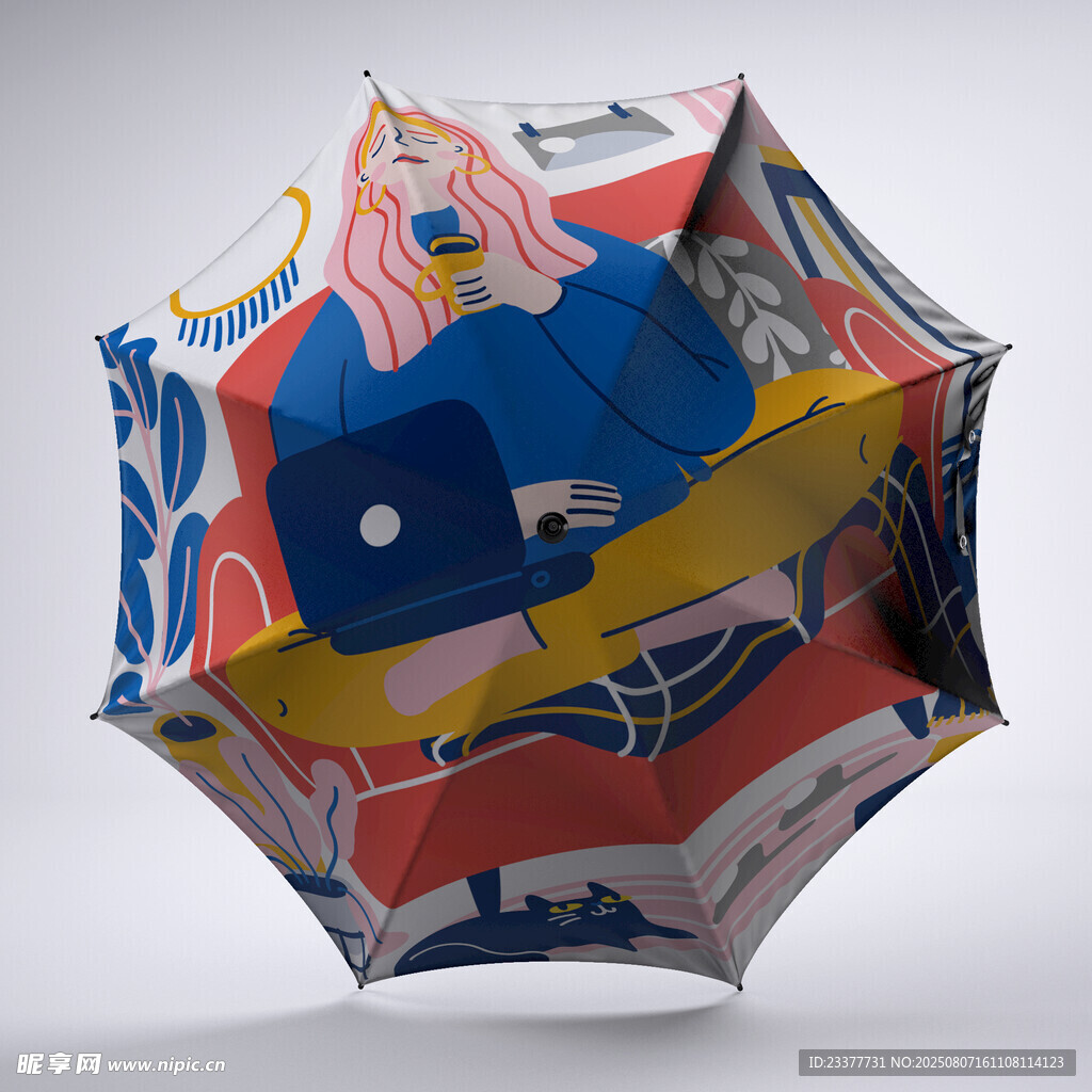 3D雨伞模型定制VI提案