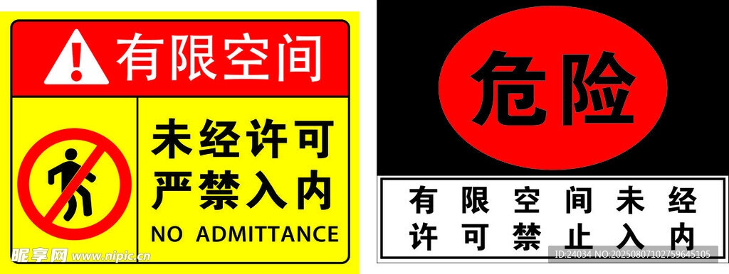 有限空间警示牌