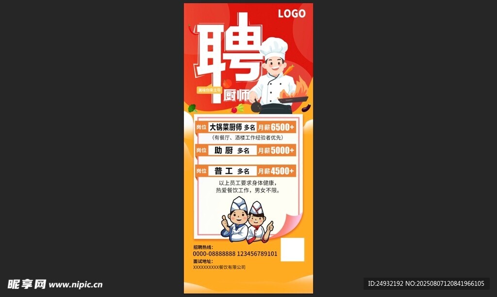 餐饮行业招聘海报
