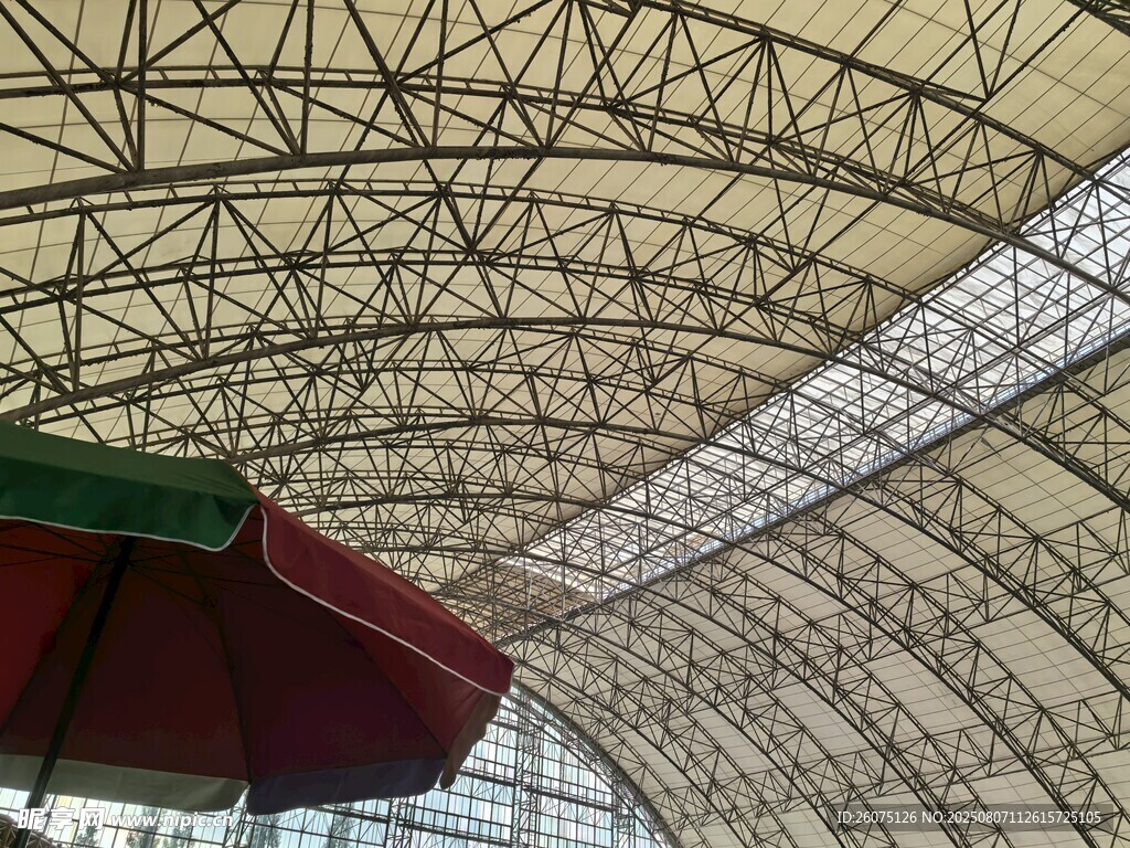 室内大型钢结构穹顶景观