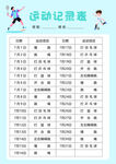 运动记录图表