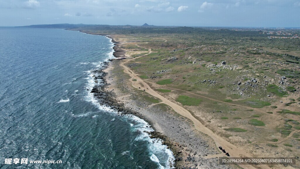 海岸风光俯瞰图