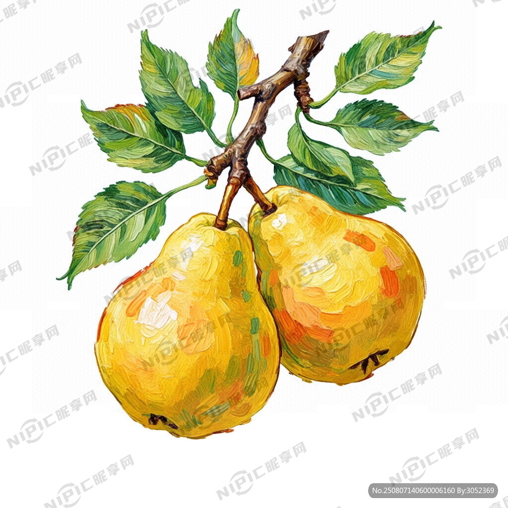手绘 有叶子 白色背景。
