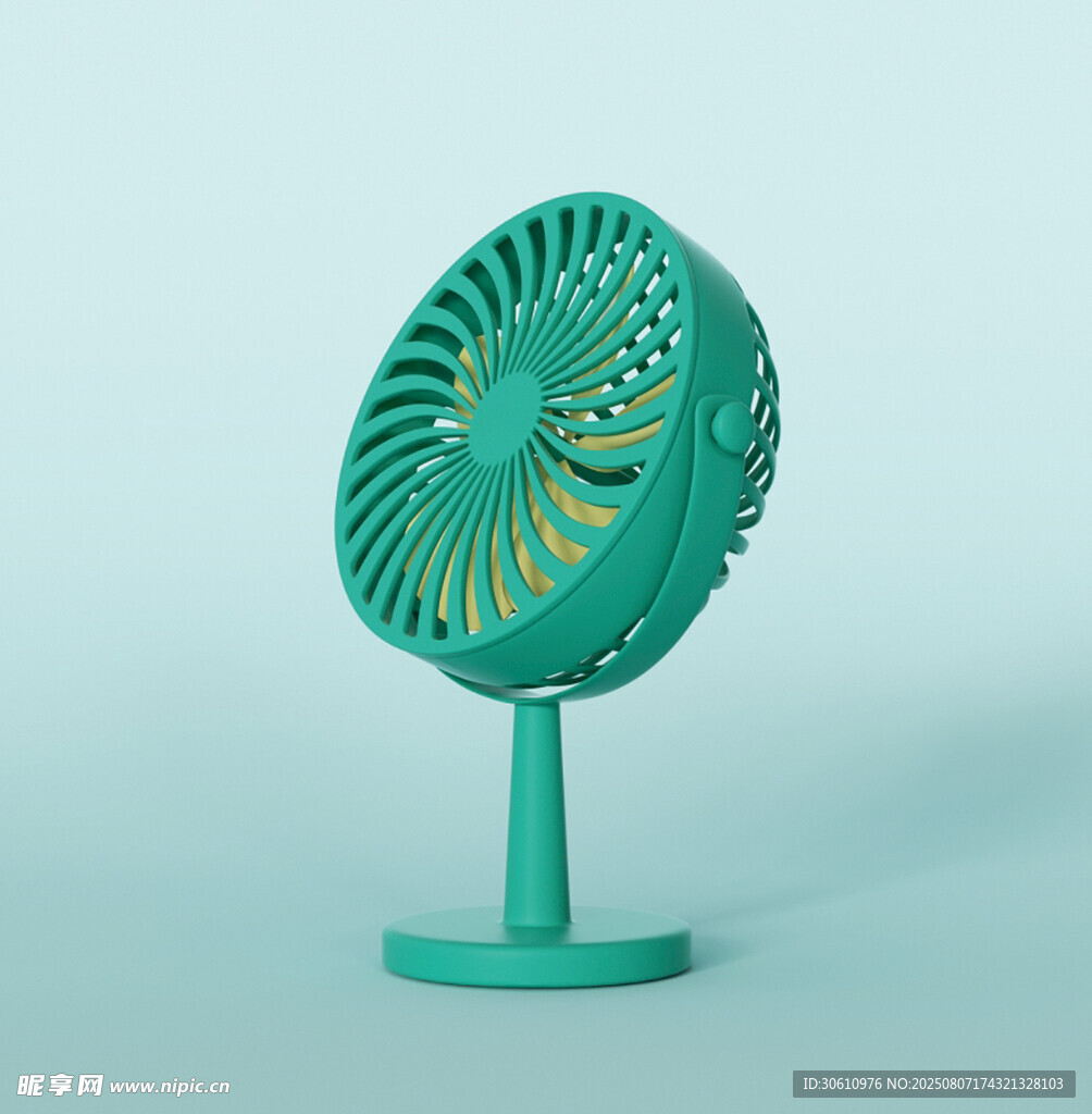 绿色便携小风扇展示