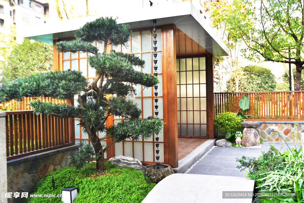 日式庭院小屋景观