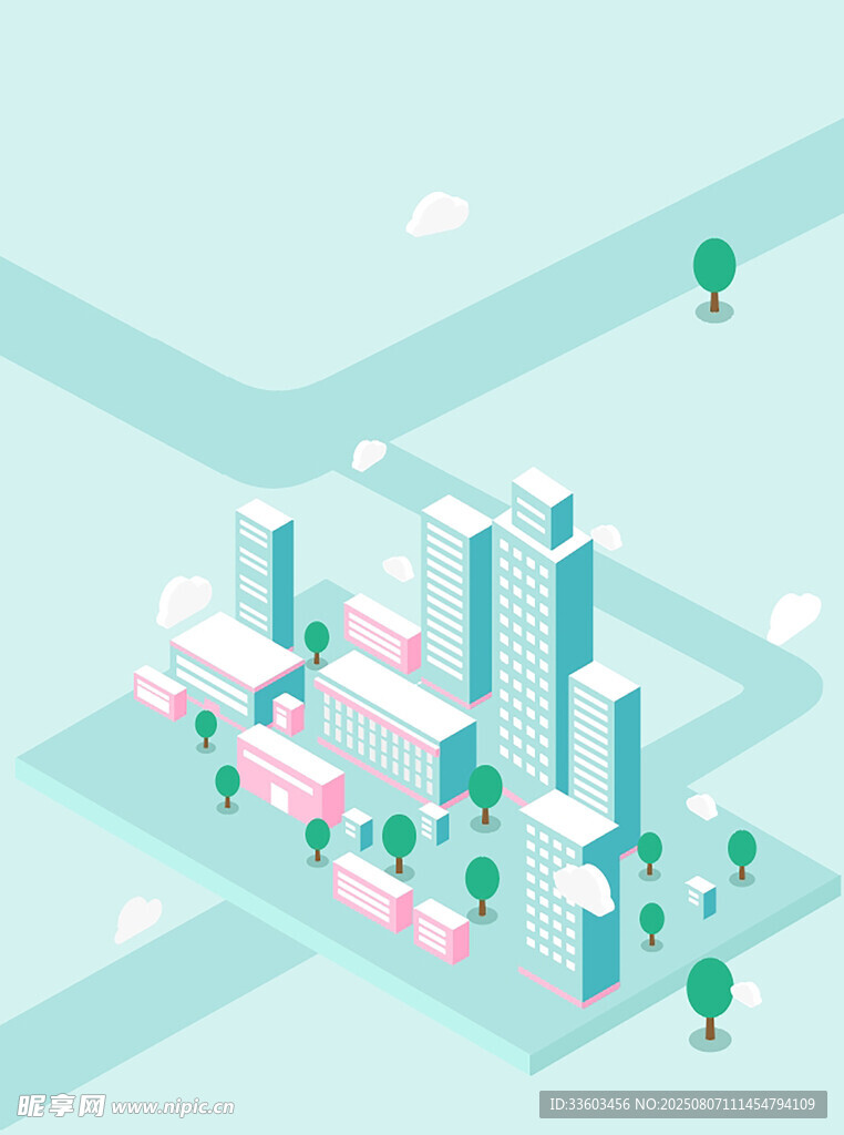 城市建筑群俯瞰图