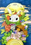 中秋梦幻玉兔插画赏