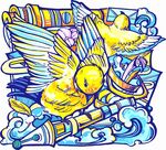 梦幻飞鸟涂鸦艺术插画