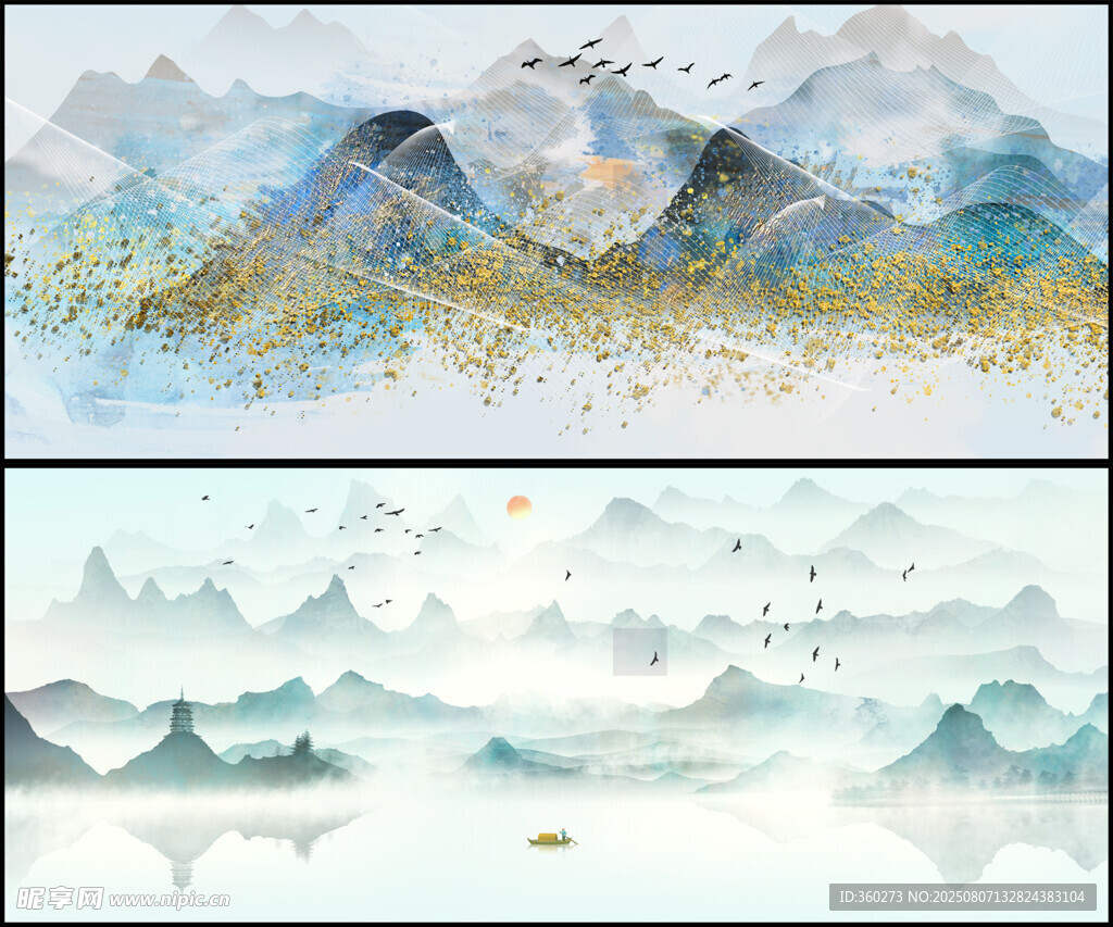 中国风山水背景
